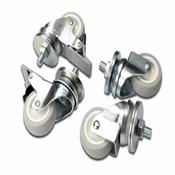 Set 4 ruote per armadi rack carico fino a 250 kg