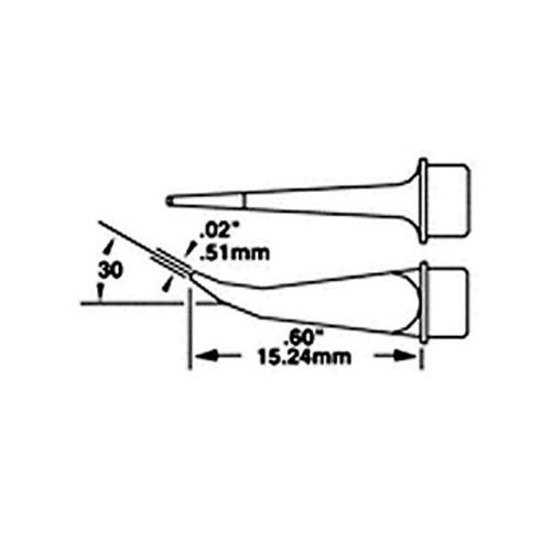 Metcal SMTC-1172 - Punta conica curva 0.51 mm - Serie 700