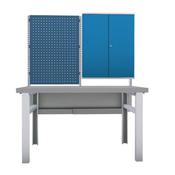 Treston Banco da lavoro 1500x750mm con pannello e armadietto